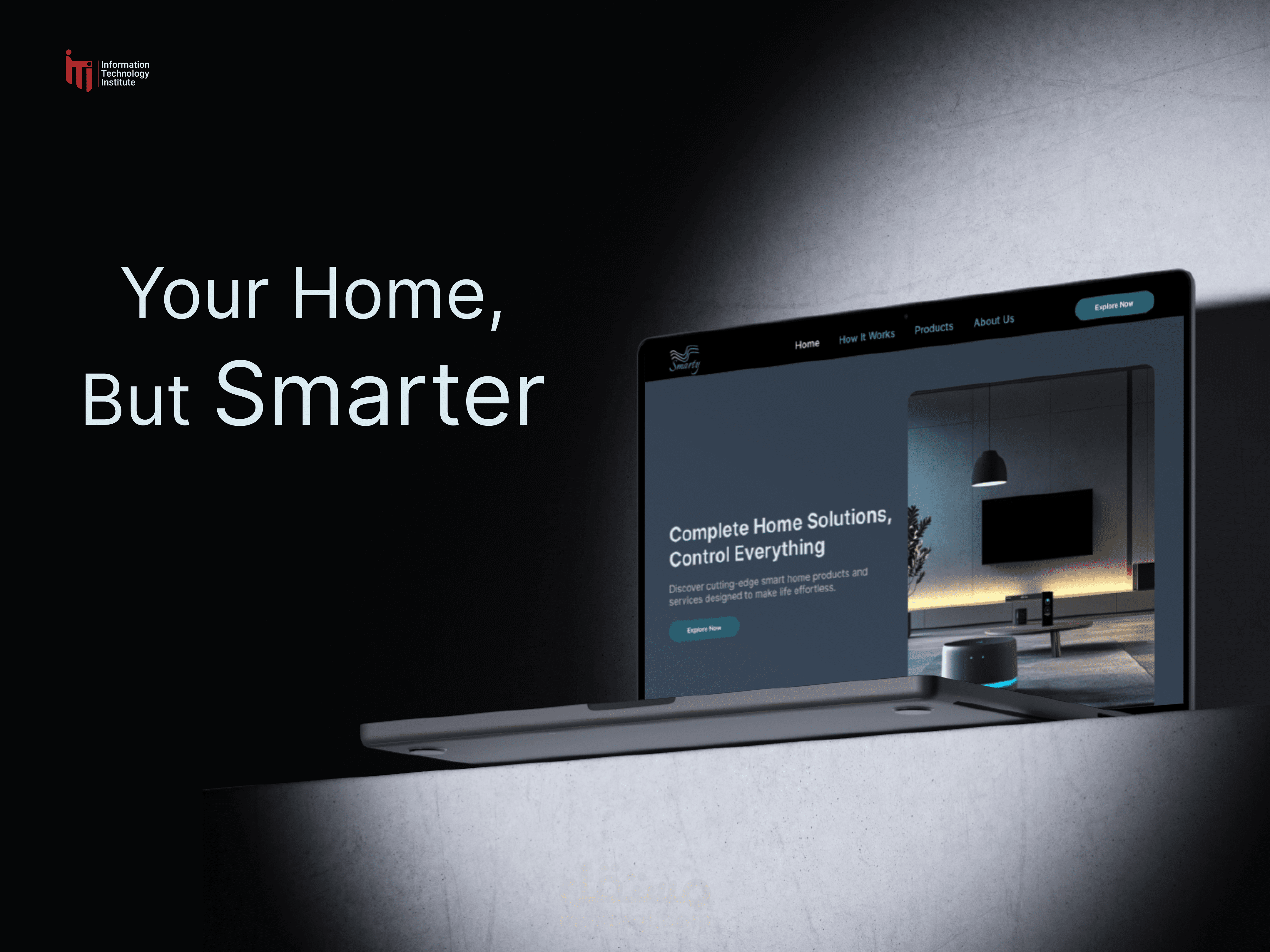 Smarty - تصميم Landing Page لمنتجات المنازل الذكية Smart Home