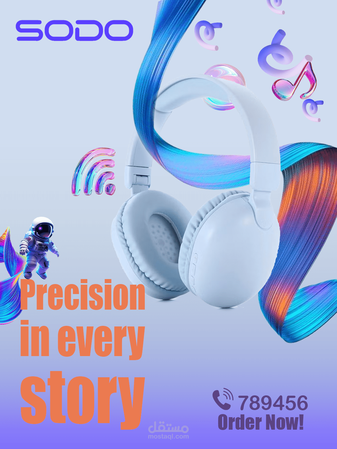تصميم بوستر سوشيال ميديا لسماعات سودو