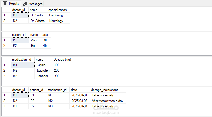 عمل قاعدة بيانات مستشفى عن طريق ال SQL