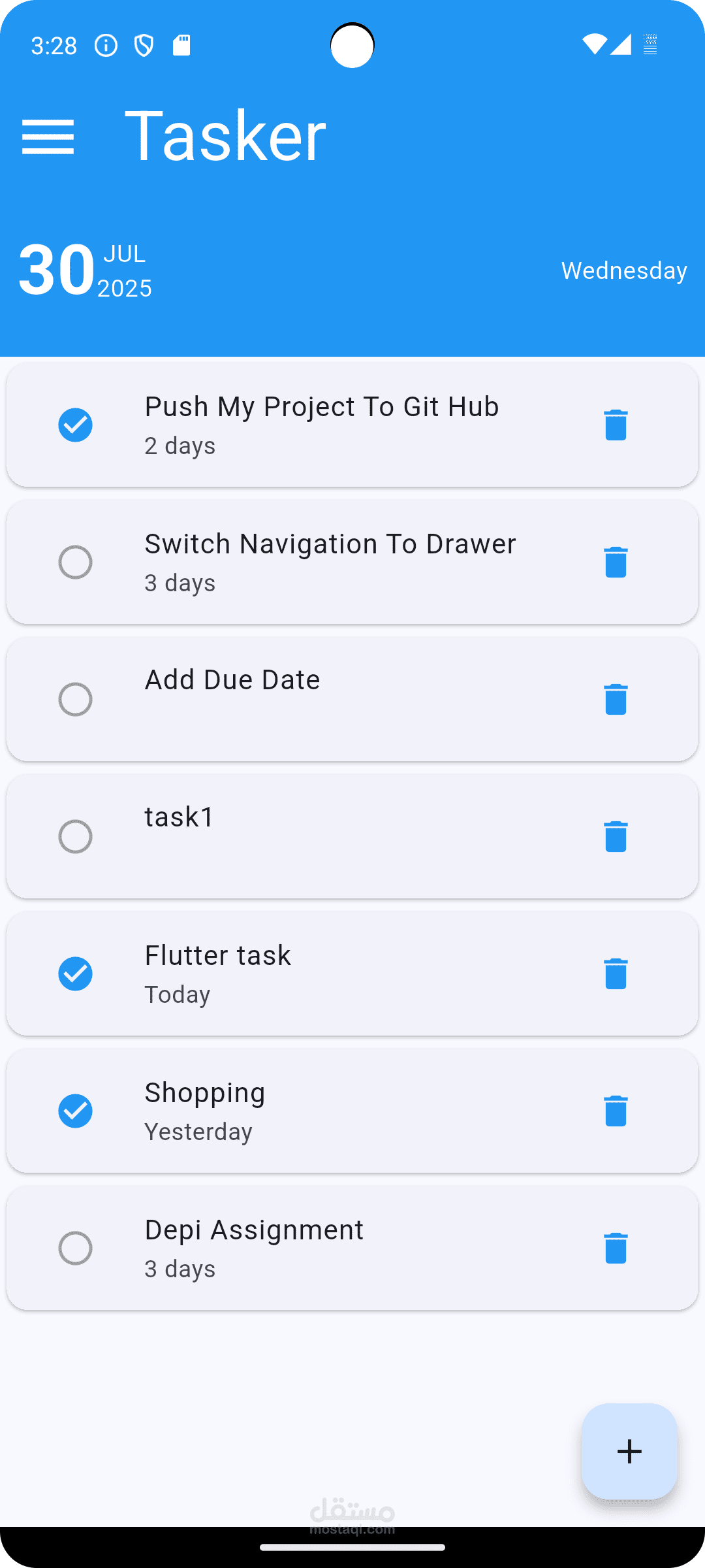 تطبيق إدارة المهام (Tasker) باستخدام Flutter
