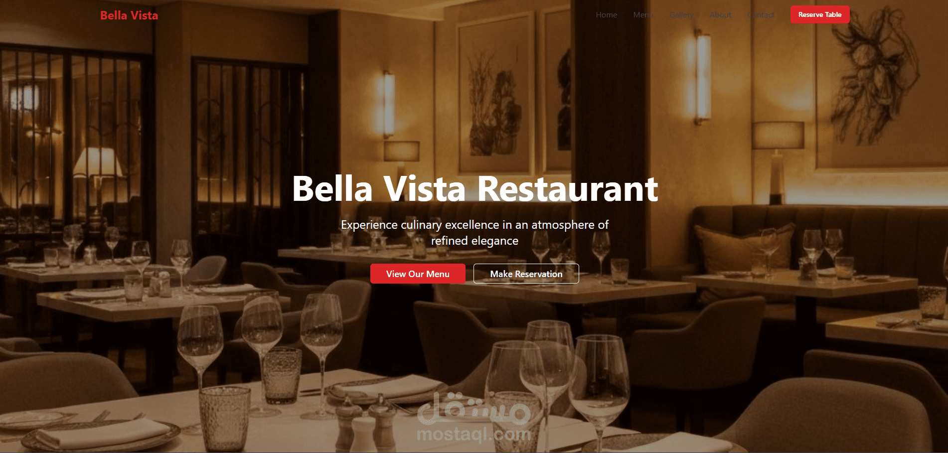 تصميم صفحة هبوط احترافية لمشروعك (Landing Page) - Restaurant