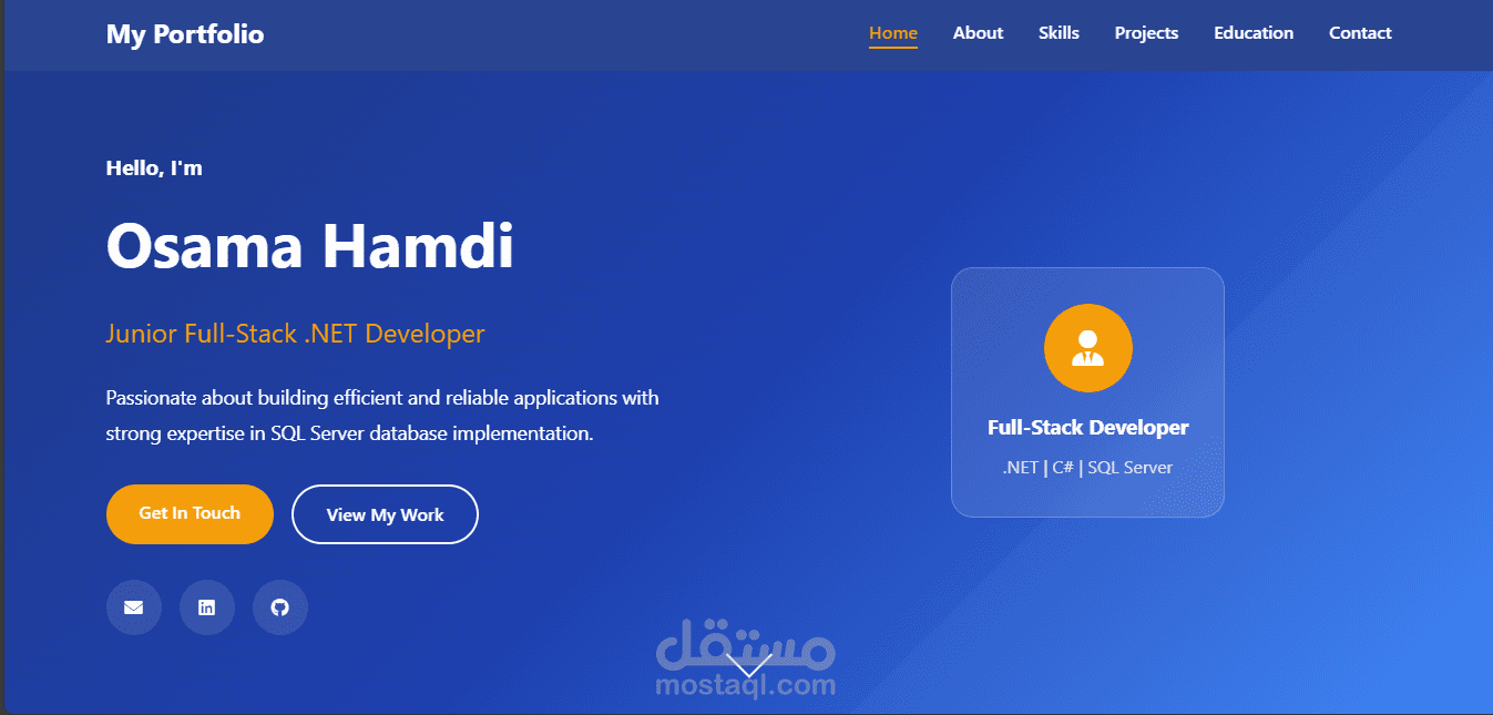 Professional Portfolio Showcasing My Skills and Experience in Software Development