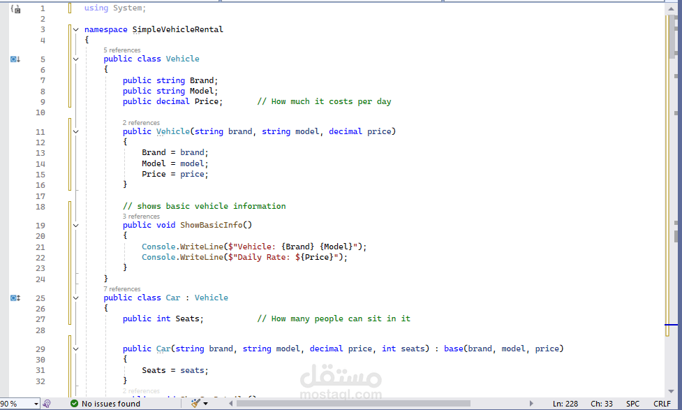 Simple Vehicle Rental System in C# – OOP & Static Classes Demo