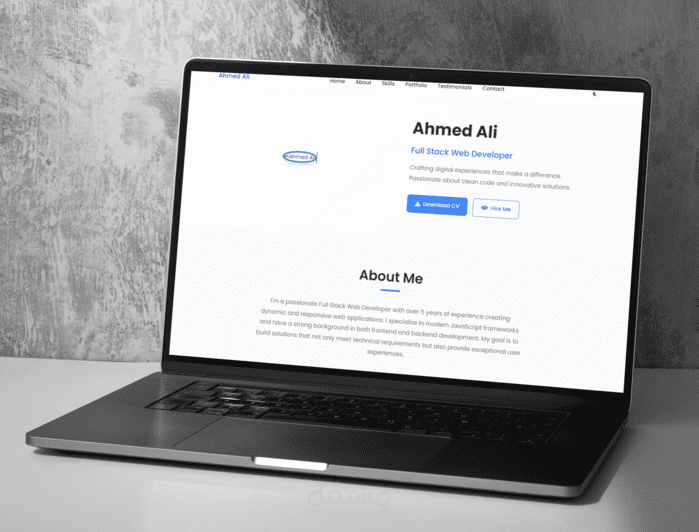 تصميم Landing Page شخصية احترافية لعرض سيرتك الذاتية ومهاراتك