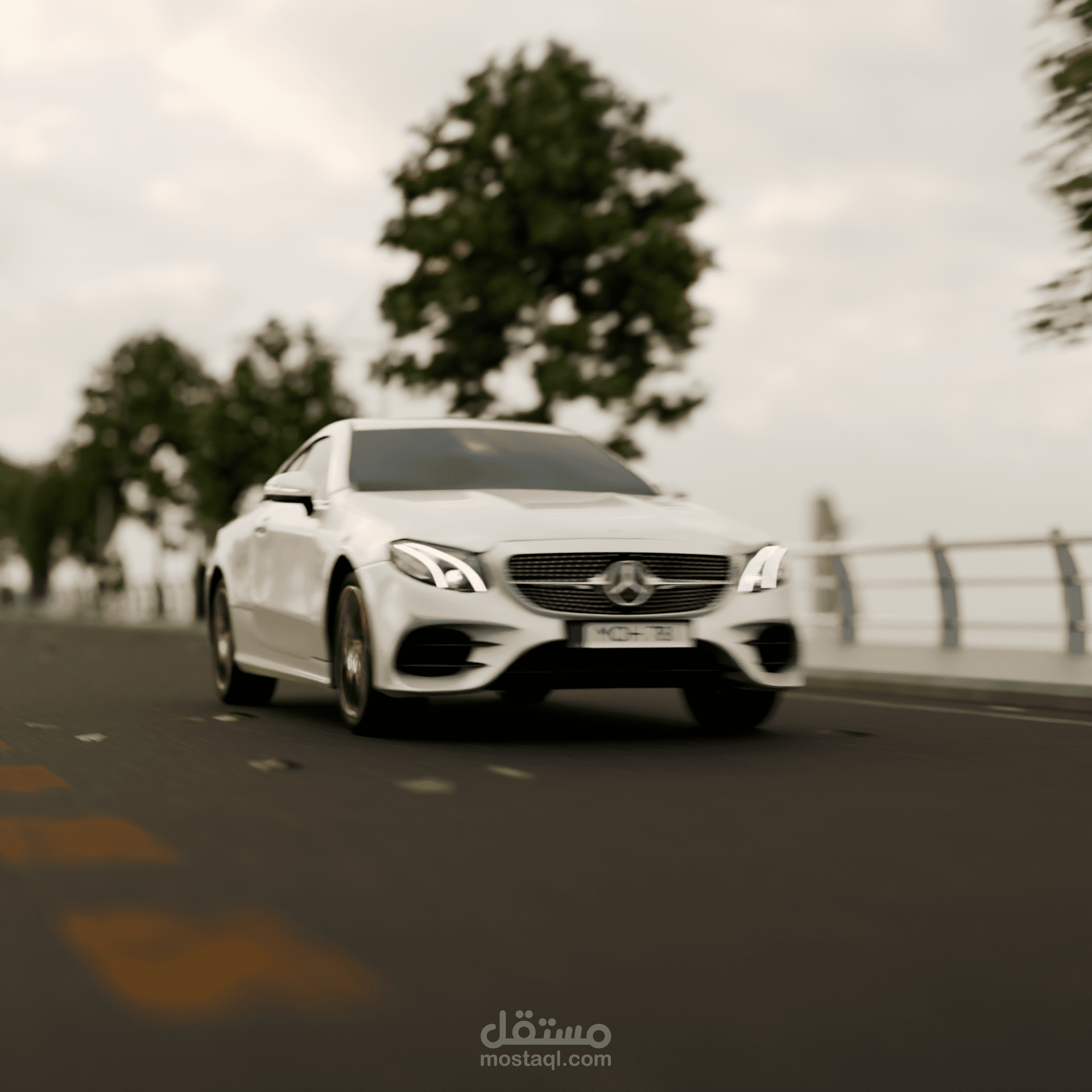 نمذجة وإخراج سينمائي لسيارة Mercedes-Benz E-Class Coupe