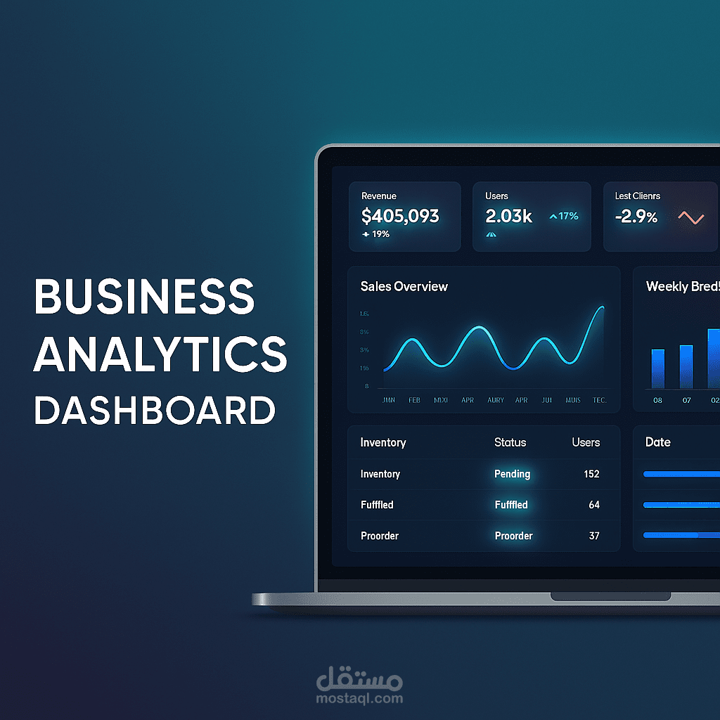 تطوير نظام Business-Wise Analysis تفاعلي لعرض وتحليل البيانات