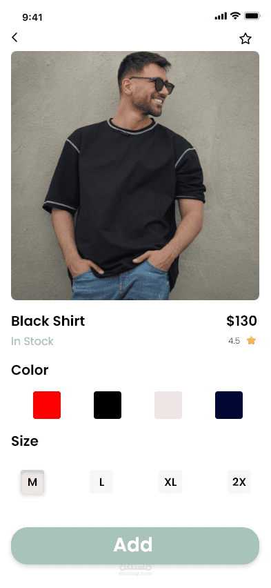 Fashion mobile app  ui design