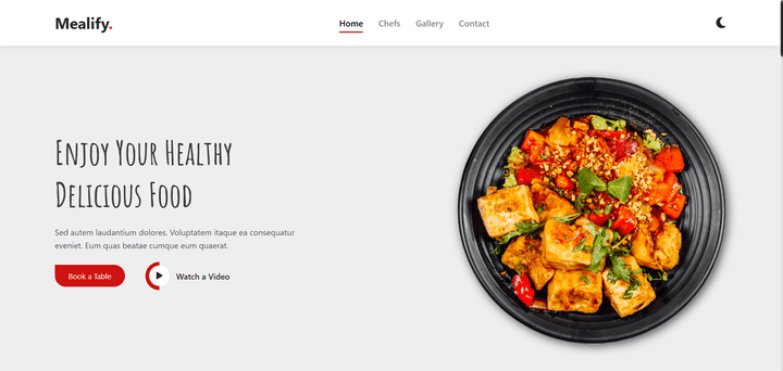 Mealify Website