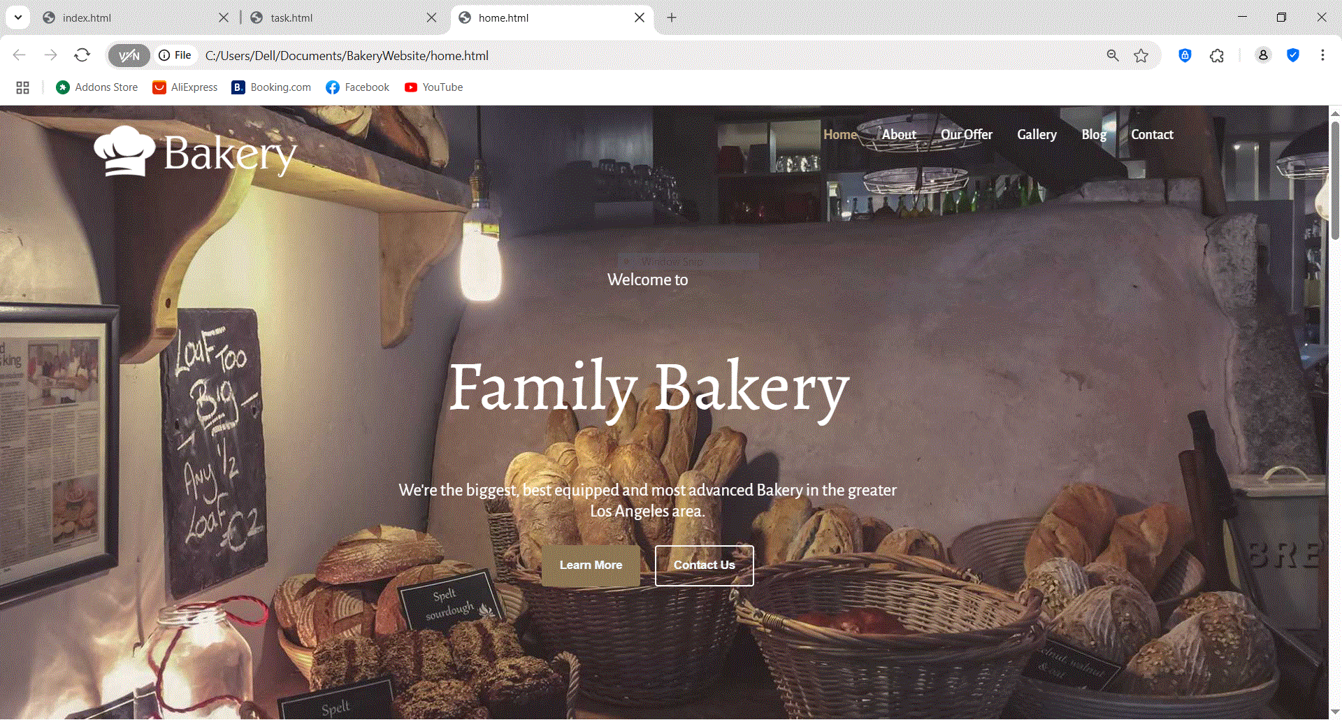 Bakery Website