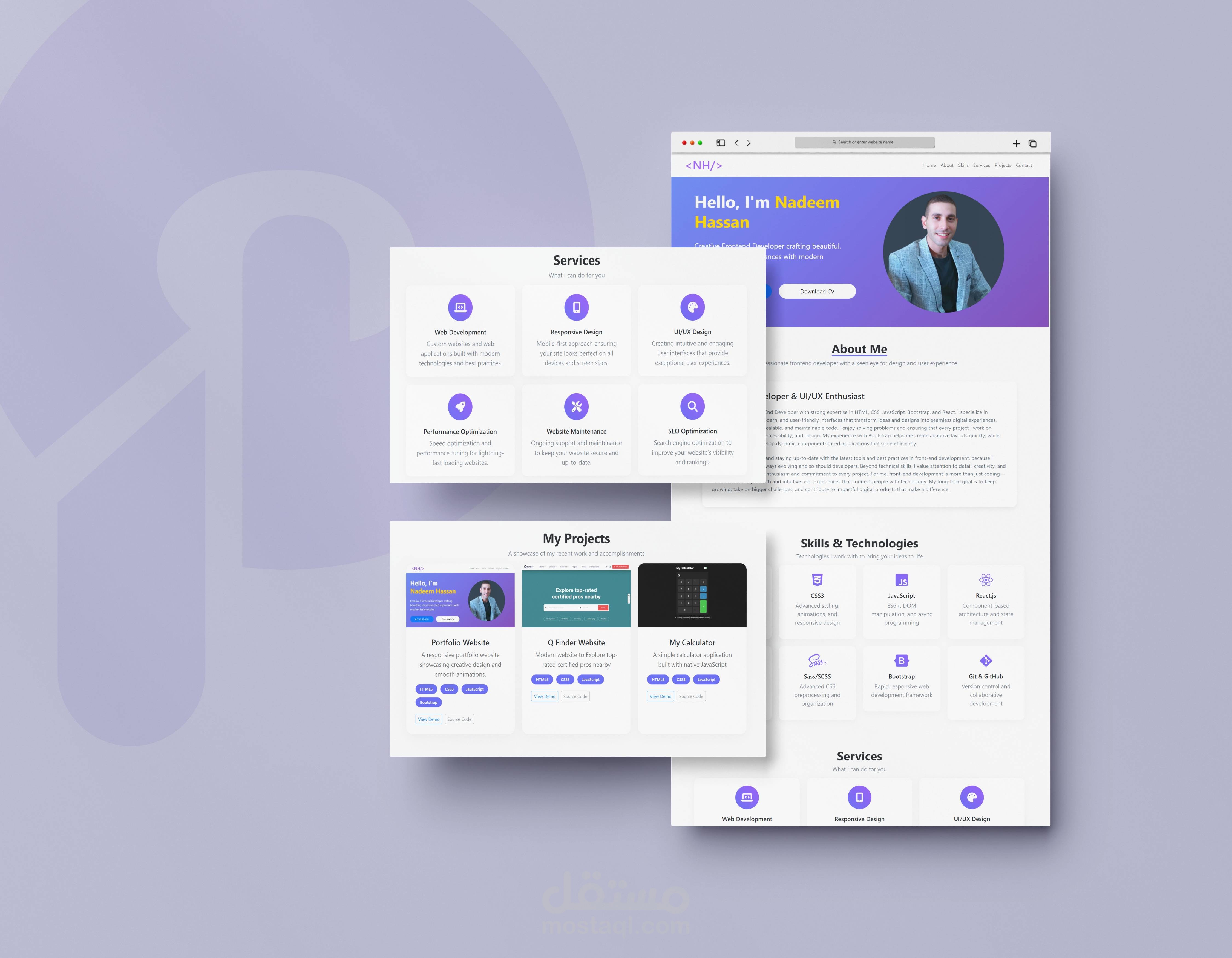 معرض أعمال شخصي personal portfolio