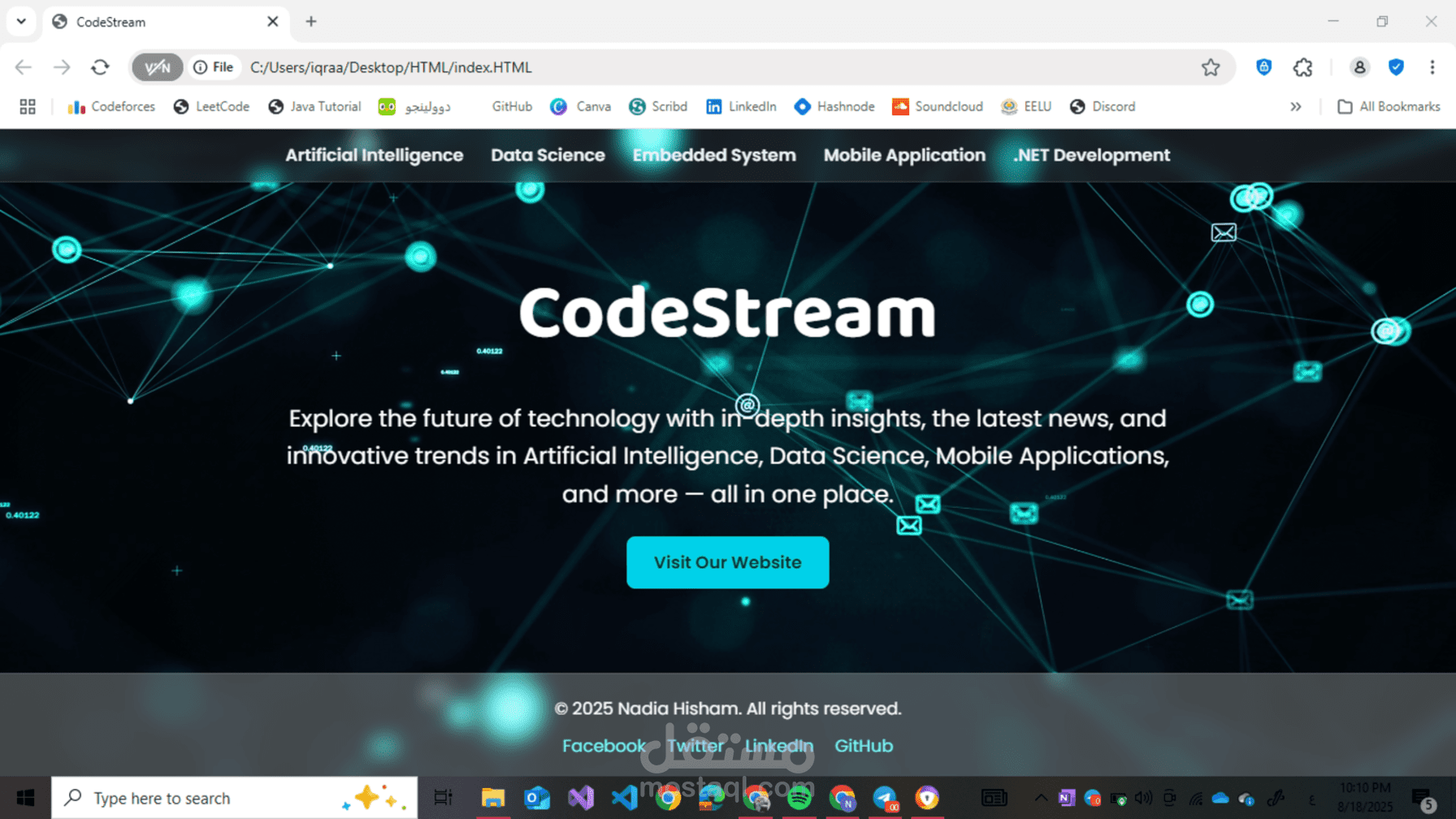 تطوير موقع ويب كامل باستخدام ASP.NET MVC