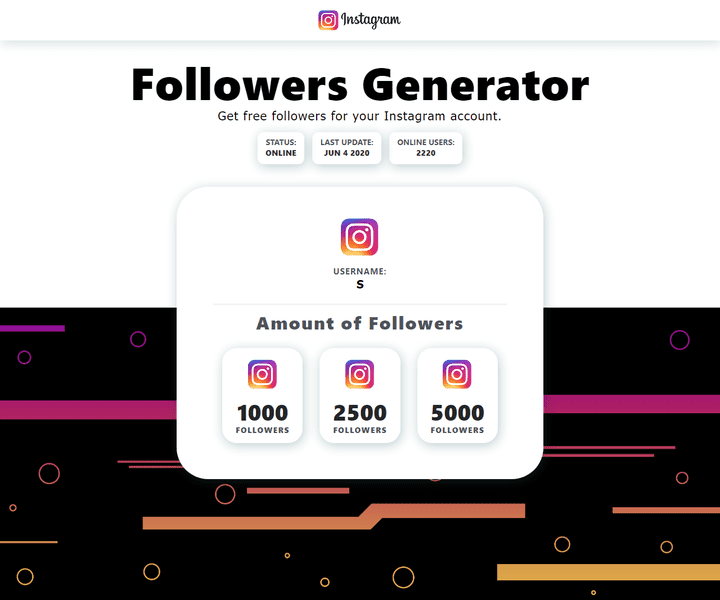 Followers Generator front end