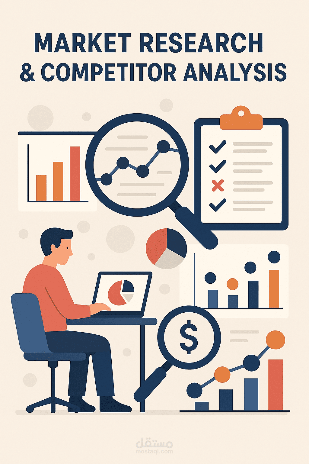 تحليل السوق والمنافسين (Market Research & Competitor Analysis)