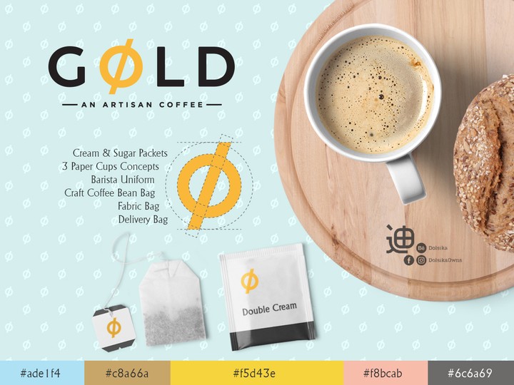 تصميم المغلفات والـ packaging لشركة Gold للقهوة