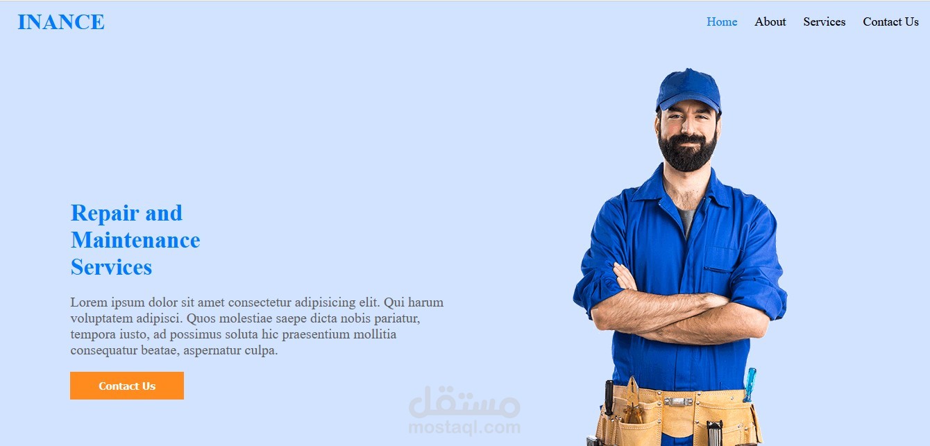 موقع لخدمات الصيانة