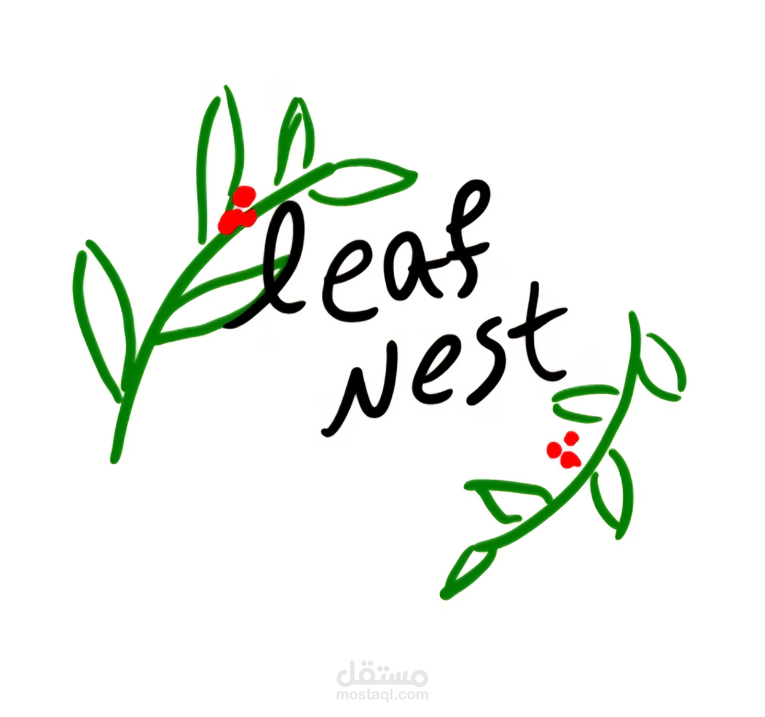 شعار "Leaf Nest" بطابع طبيعي