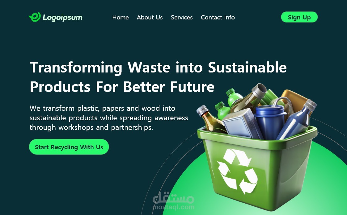 Recycling Factory website ui/ux design