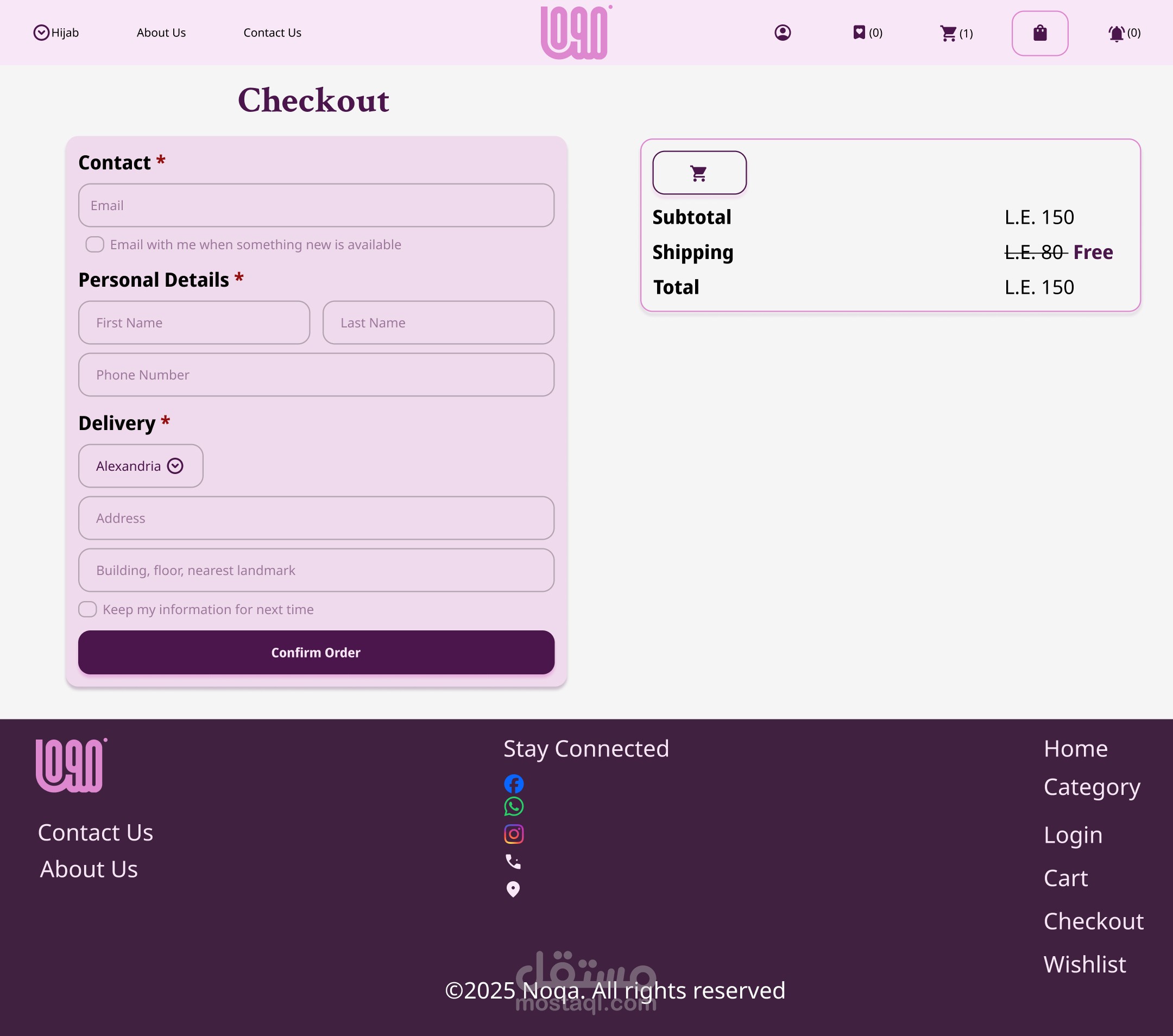 Create UI to hijab brand website