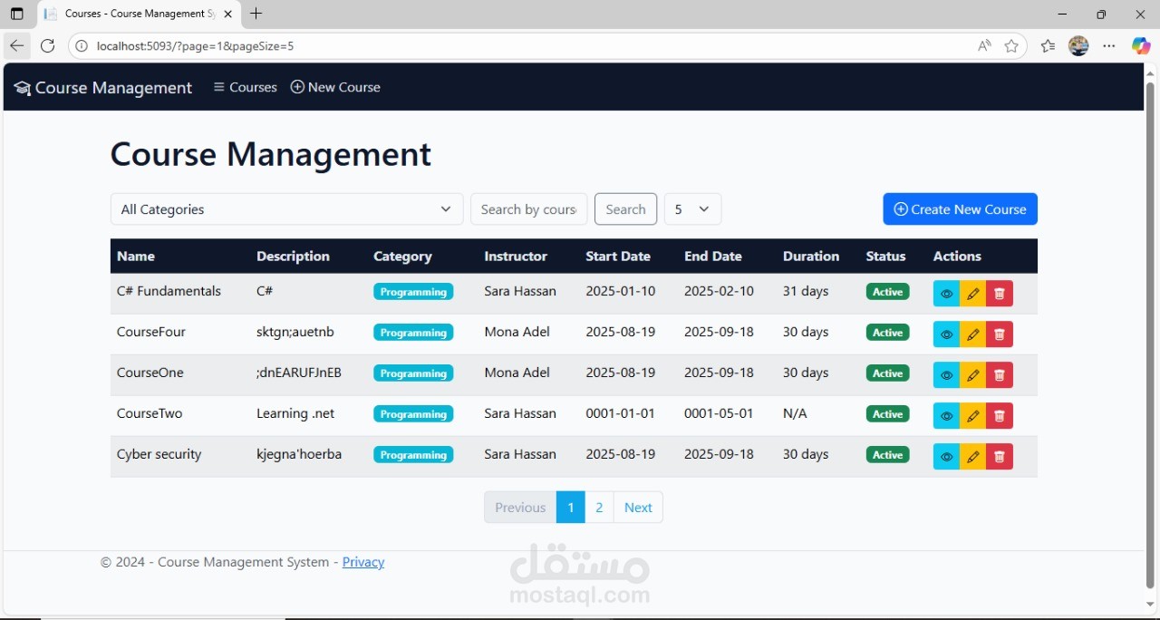 Course Management System