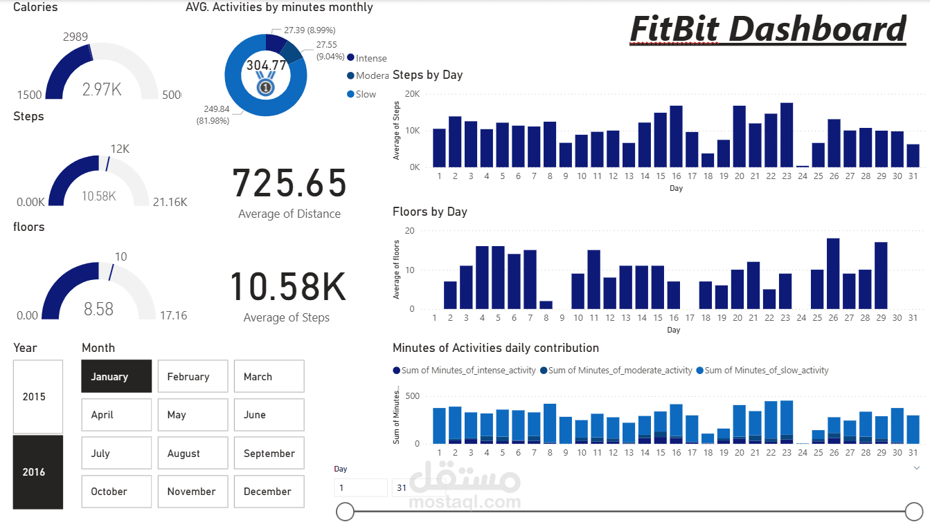 FitBit Health Analytics Dashboard