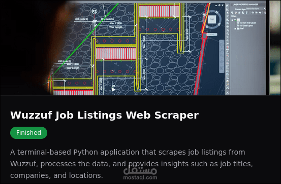 Web Scraper لجمع بيانات الوظائف من Wuzzuf باستخدام Python
