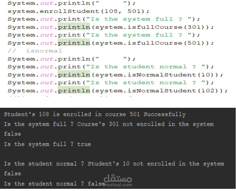Sparse Table University Course Registration System (Java Implementation)