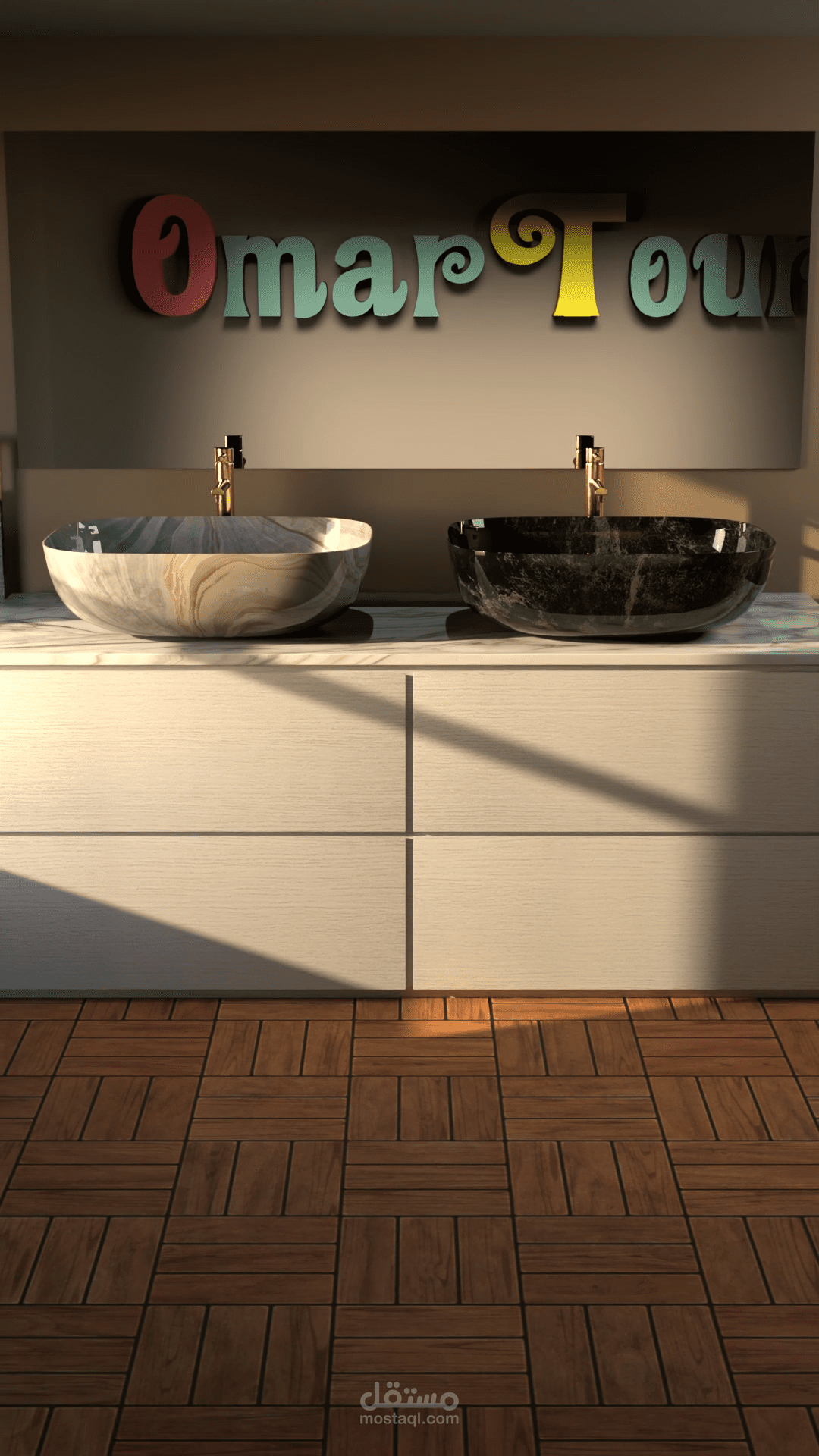 Omar Tour" / "PHASOAR" bathroom sinks brand commercial"