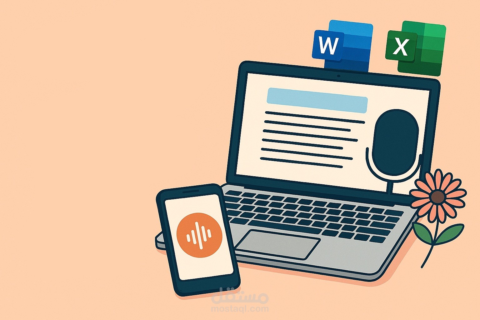 تفريغ ملفات صوتية إلى نصوص دقيقة بصيغة Word و Pdf وتحويل النصوص الى ملفات