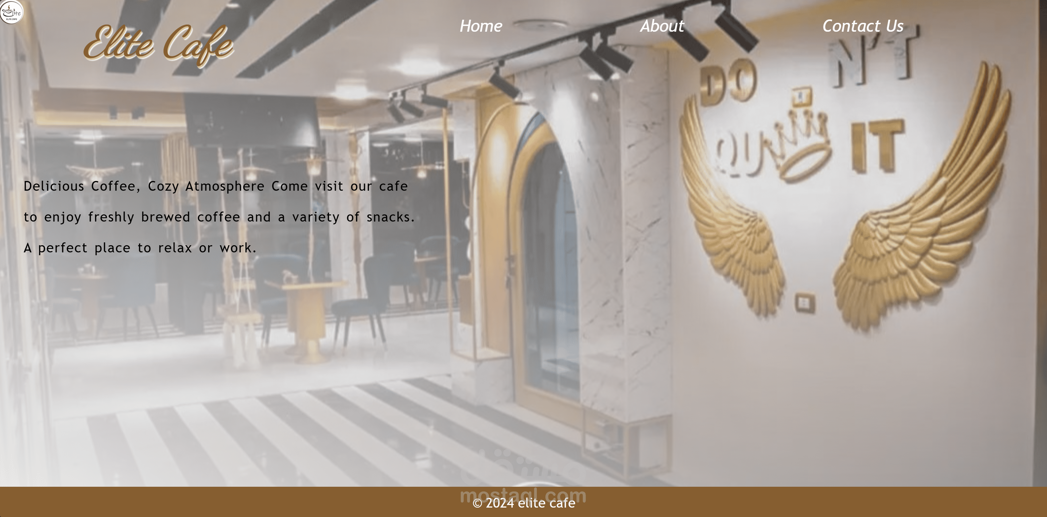 تصميم صفحة ويب متجاوبة لكافيه باستخدام HTML و CSS