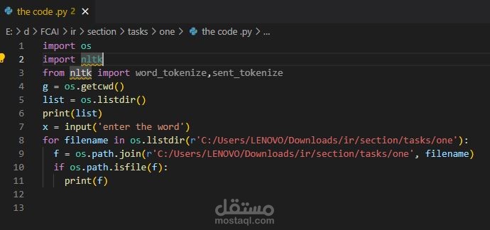 Information retrieval By python