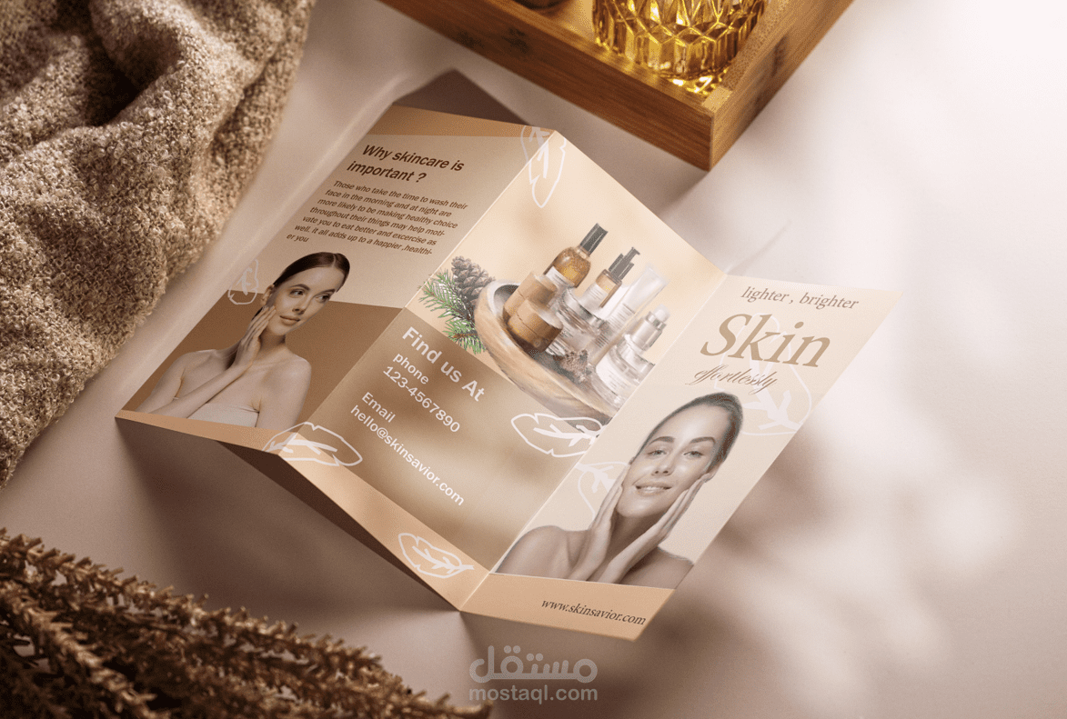 Skincare Trifold Brochure Design