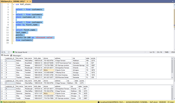 إنشاء قاعدة بيانات والعمل عليها باستخدام SQL