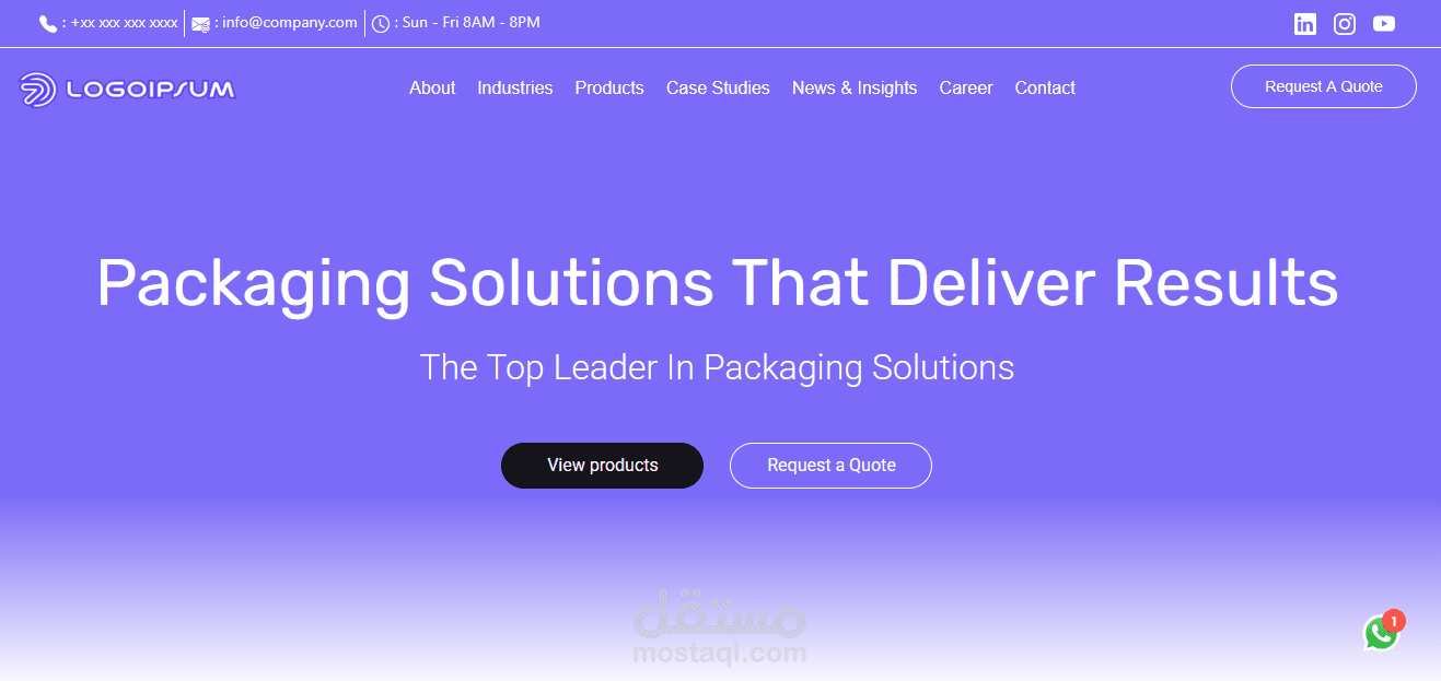 Work Sample 04 - Custom Manufacturing Theme