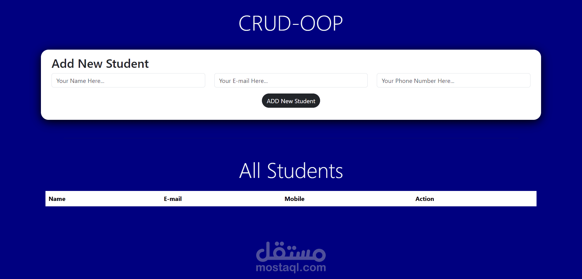 CRUD Project