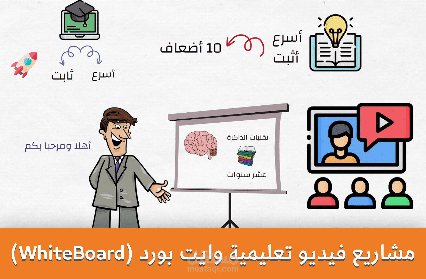 مشاريع فيديو تعليمي White Board  - وايت بورد