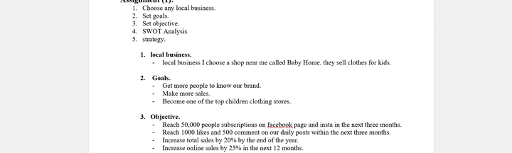 marketing search and startegy for local clothes store