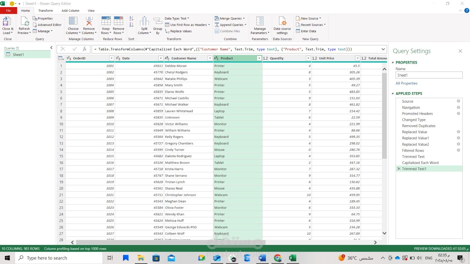 Cleaning data