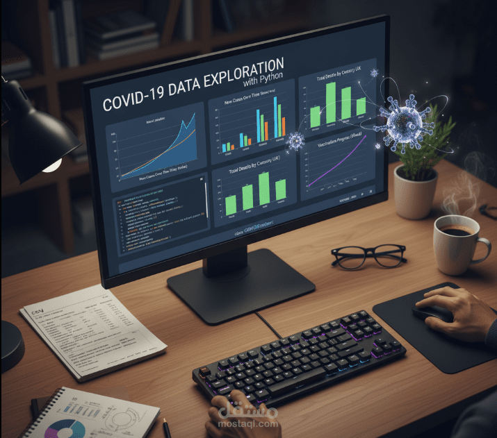 تحليل واستكشاف بيانات COVID-19 العالمية باستخدام Python