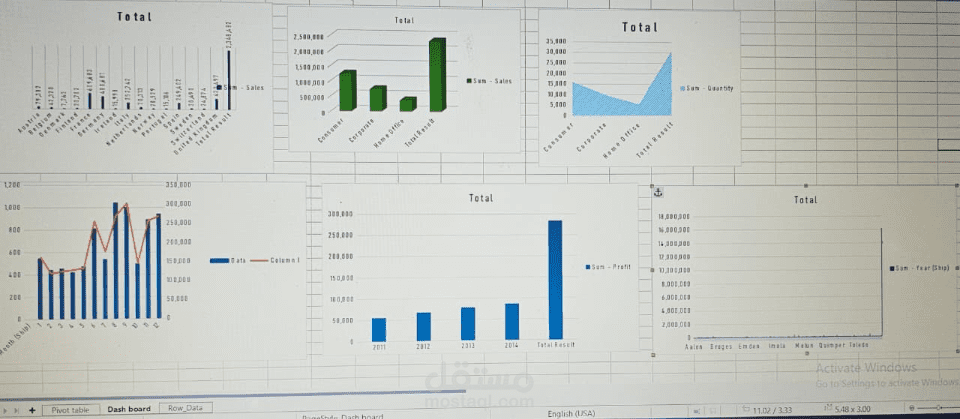 1) تحليل بيانات باستخدام Excel