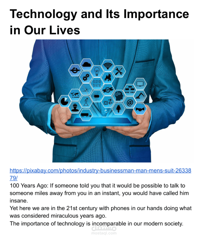 Technology and It's Importance in our lives