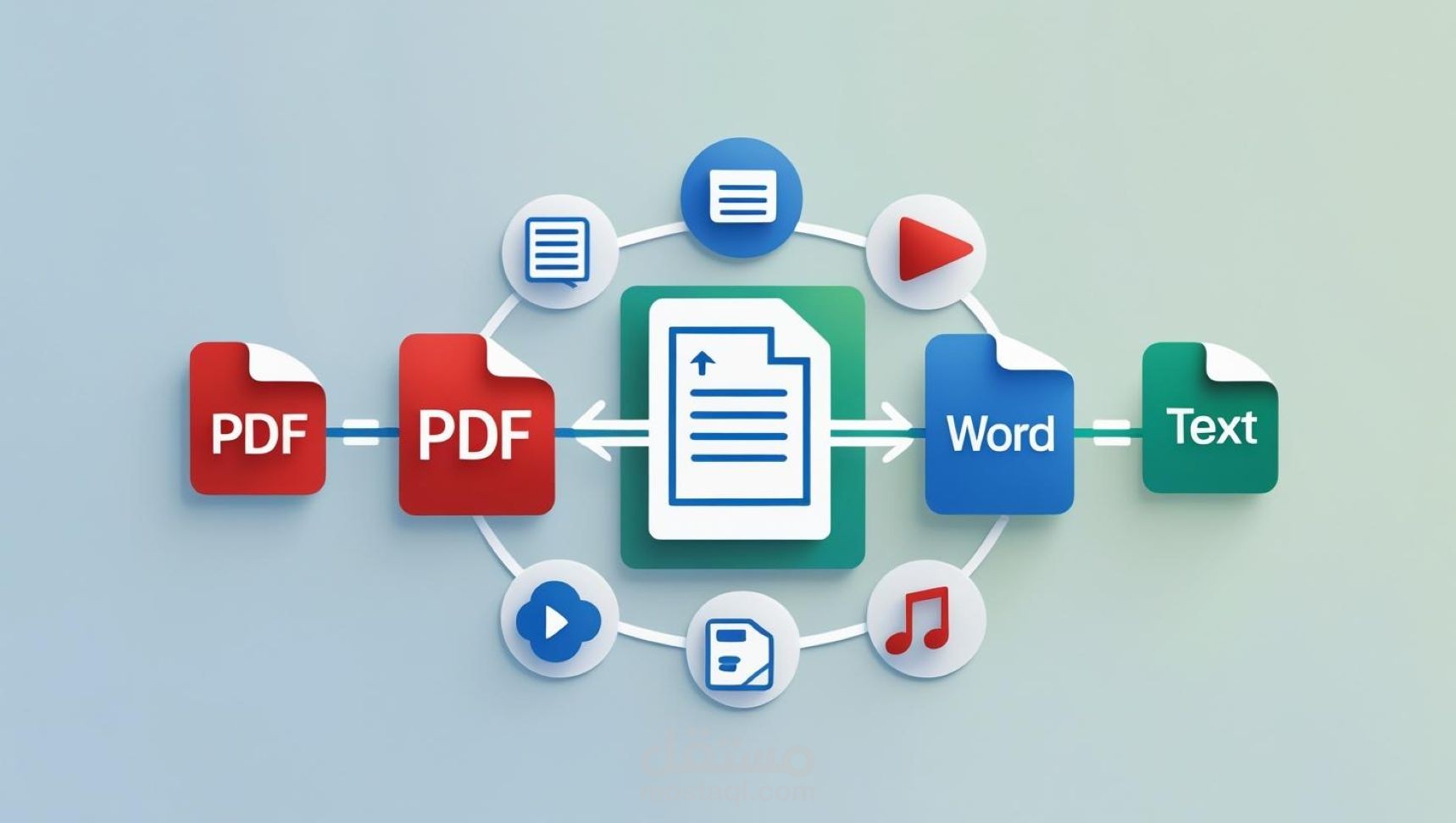 تفريغ الملفات الصوتية والبصرية والصور والنصوص إلى PDF أوWord