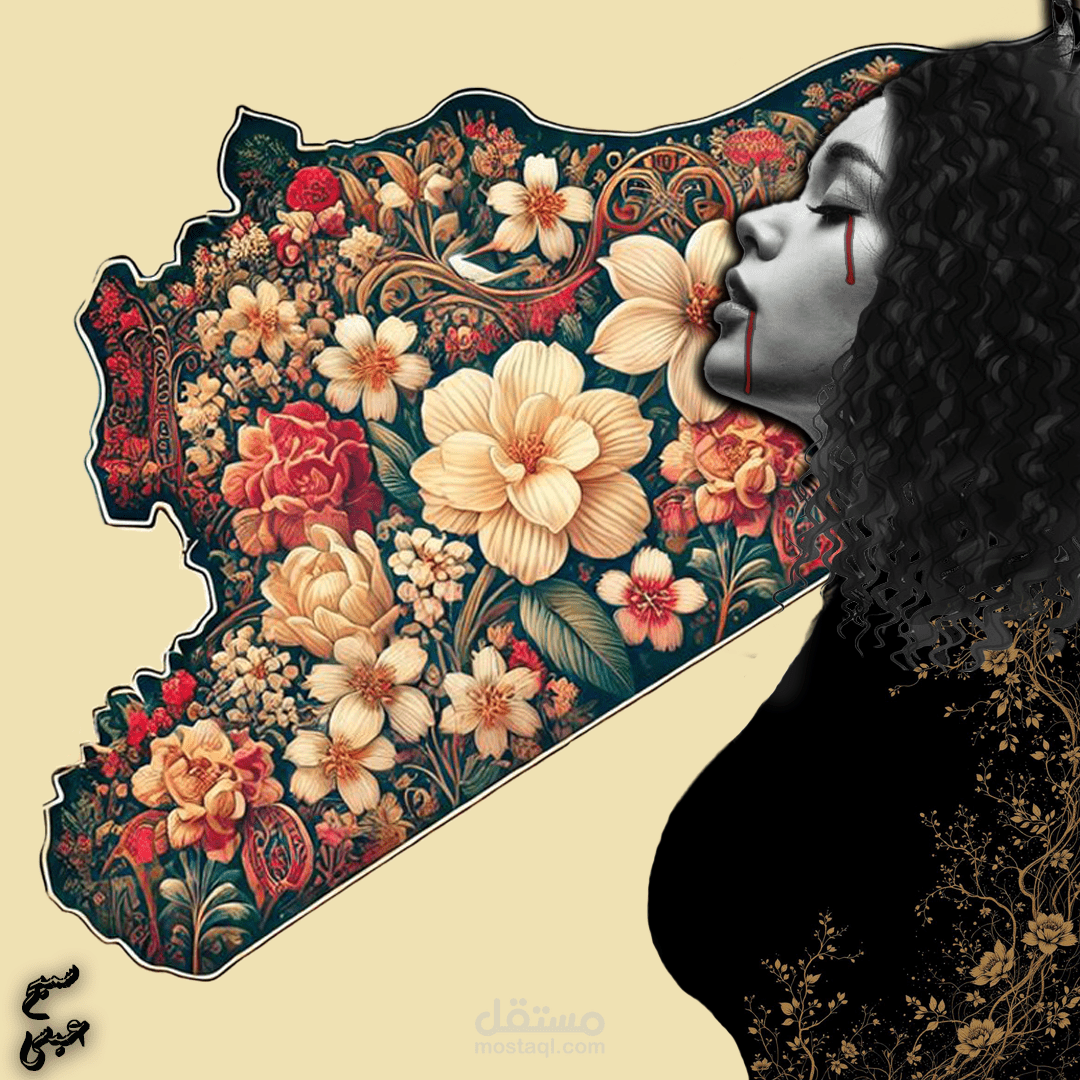 تصميم معبر عن خريطة سوريا