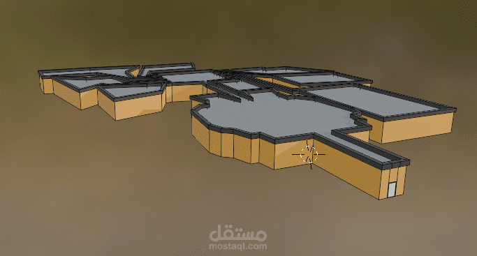 مجسم منزل Low Poly ثلاثي الأبعاد | 3D Modeling للألعاب