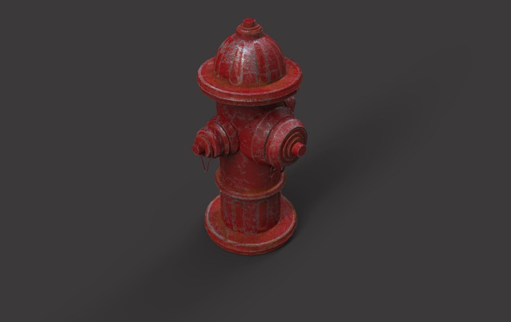 Fire Hydrant (Low Poly PBR)