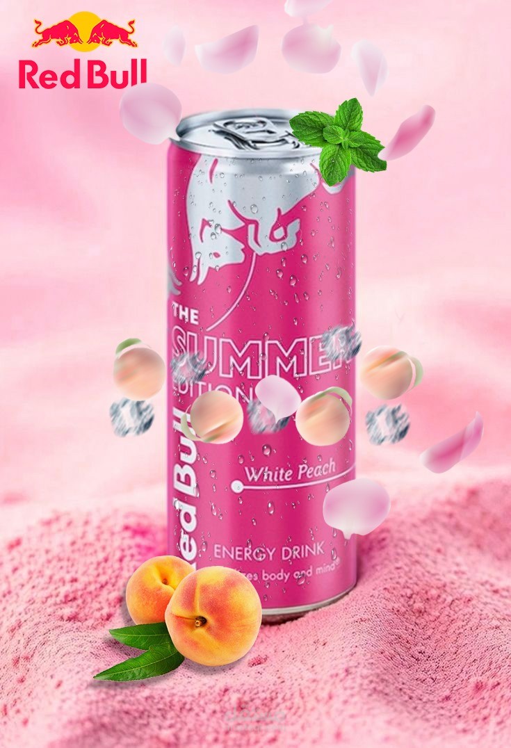 Red Bull Summer Edition – White Peach Creative Ad Design