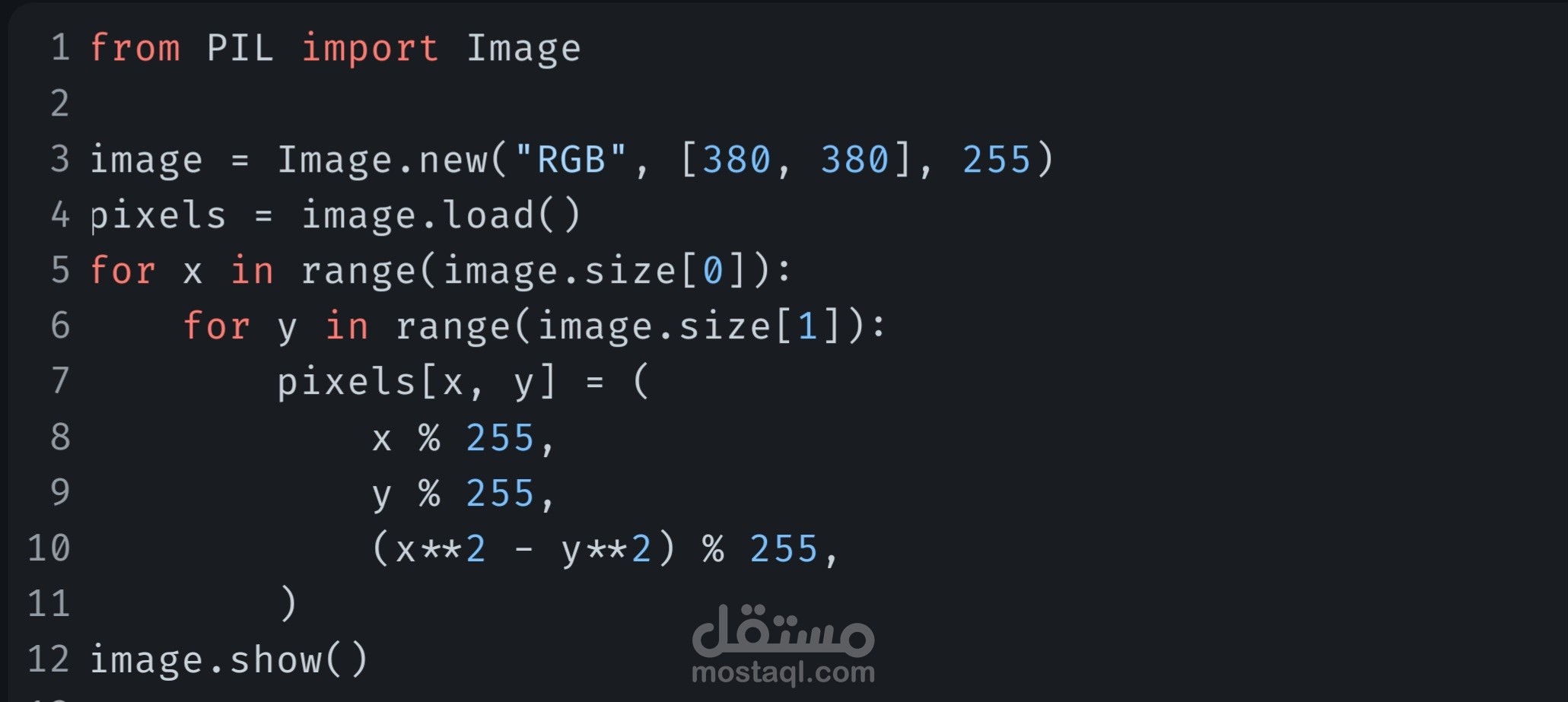 التعامل الأساسي مع الصور ومعالجتها باستخدام مكتبة Pillow (PIL) في Python
