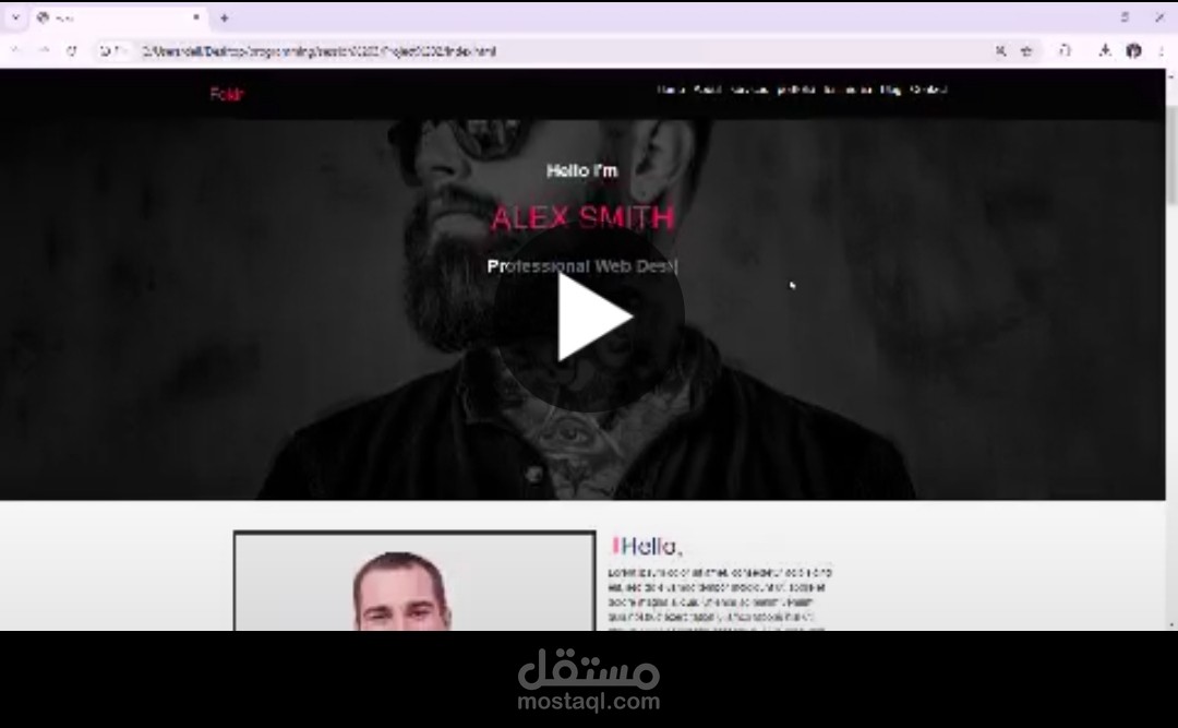 موقع شخصي – بروفايل ومقالات