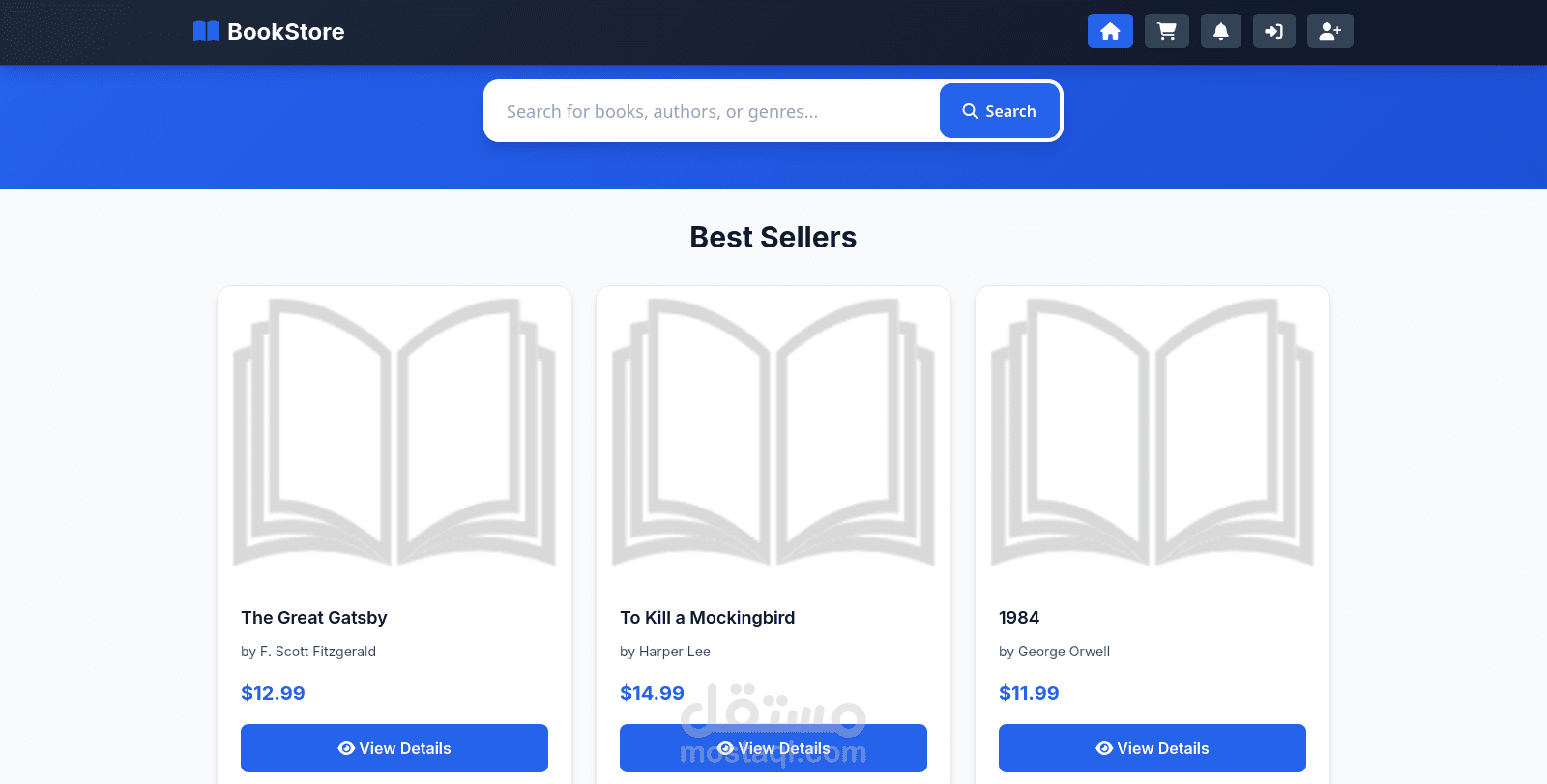 منصة بيع كتب أونلاين (Online Bookstore)