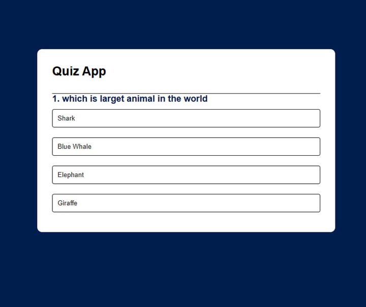 Interactive Quiz Application