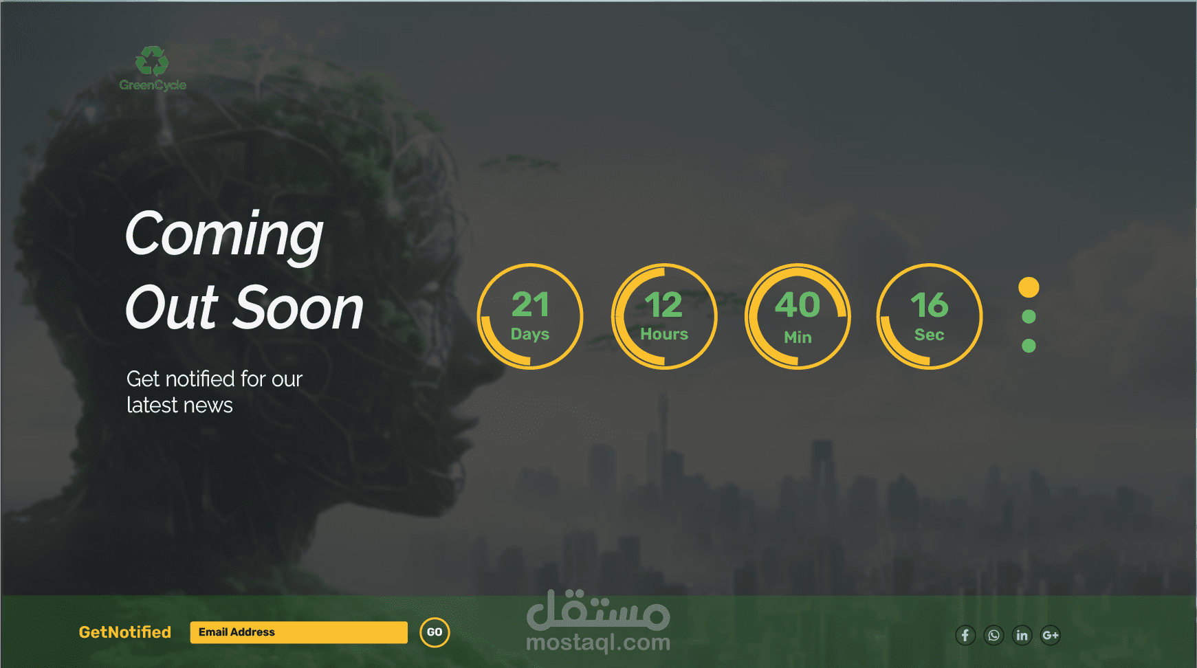 صنع تصميم ل صفحة Coming Soon و 404 error